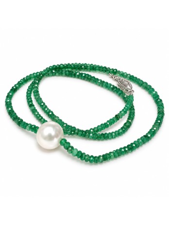 Collier perle australie et émeraude Moea Perles - 2