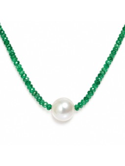 Collier perle australie et émeraude Moea Perles - 1