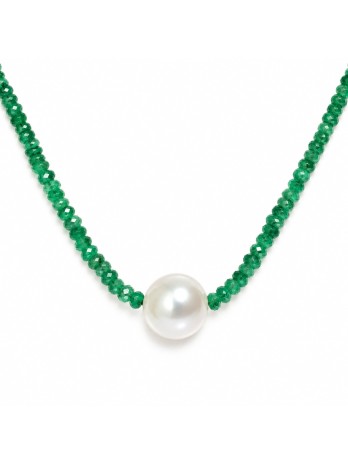 Collier perle australie et émeraude Moea Perles - 1