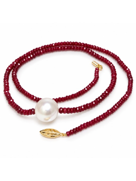 Collier perle australie et émeraude Moea Perles - 1