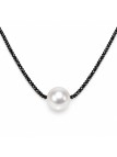 Collier perle australie et diamants noir Moea Perles - 1