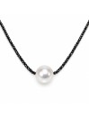 Collier perle australie et diamants noir Moea Perles - 1