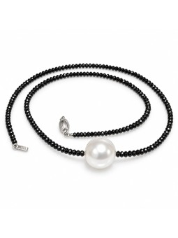 Collier perle australie et diamants noir Moea Perles - 2