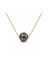 Collier or Mo perles de tahiti cerclée Moea Perles - 1
