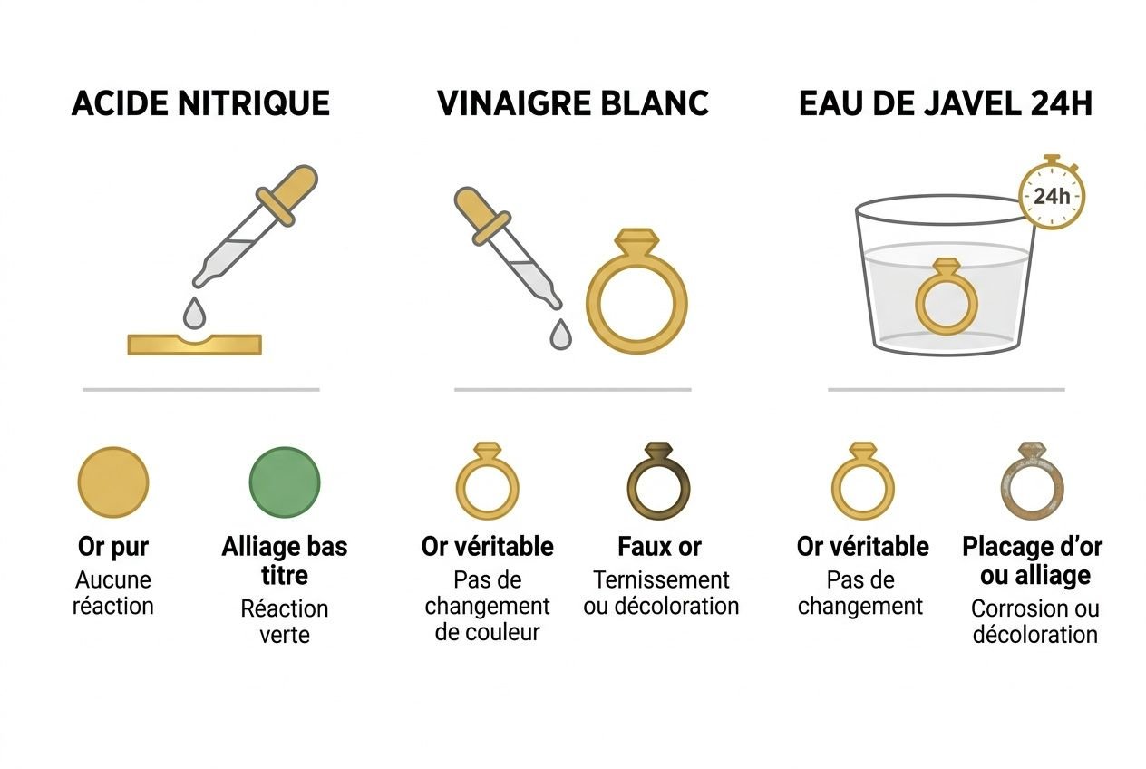 Comment savoir si un bijou est en or : 6 méthodes fiables - Poinçon, test à l’aimant, céramique… reconnaître l’or véritable avec des gestes simples.