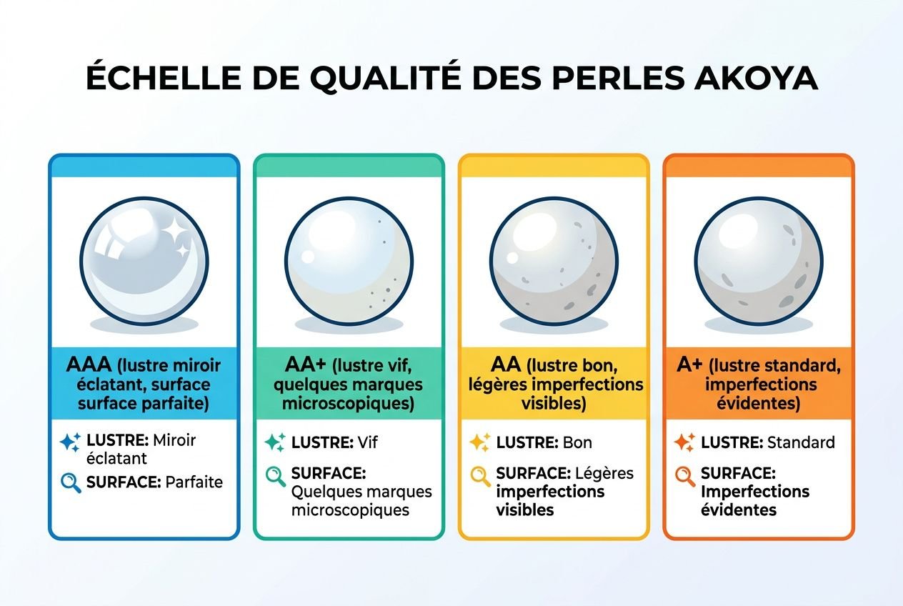 Grades de qualité des perles akoya