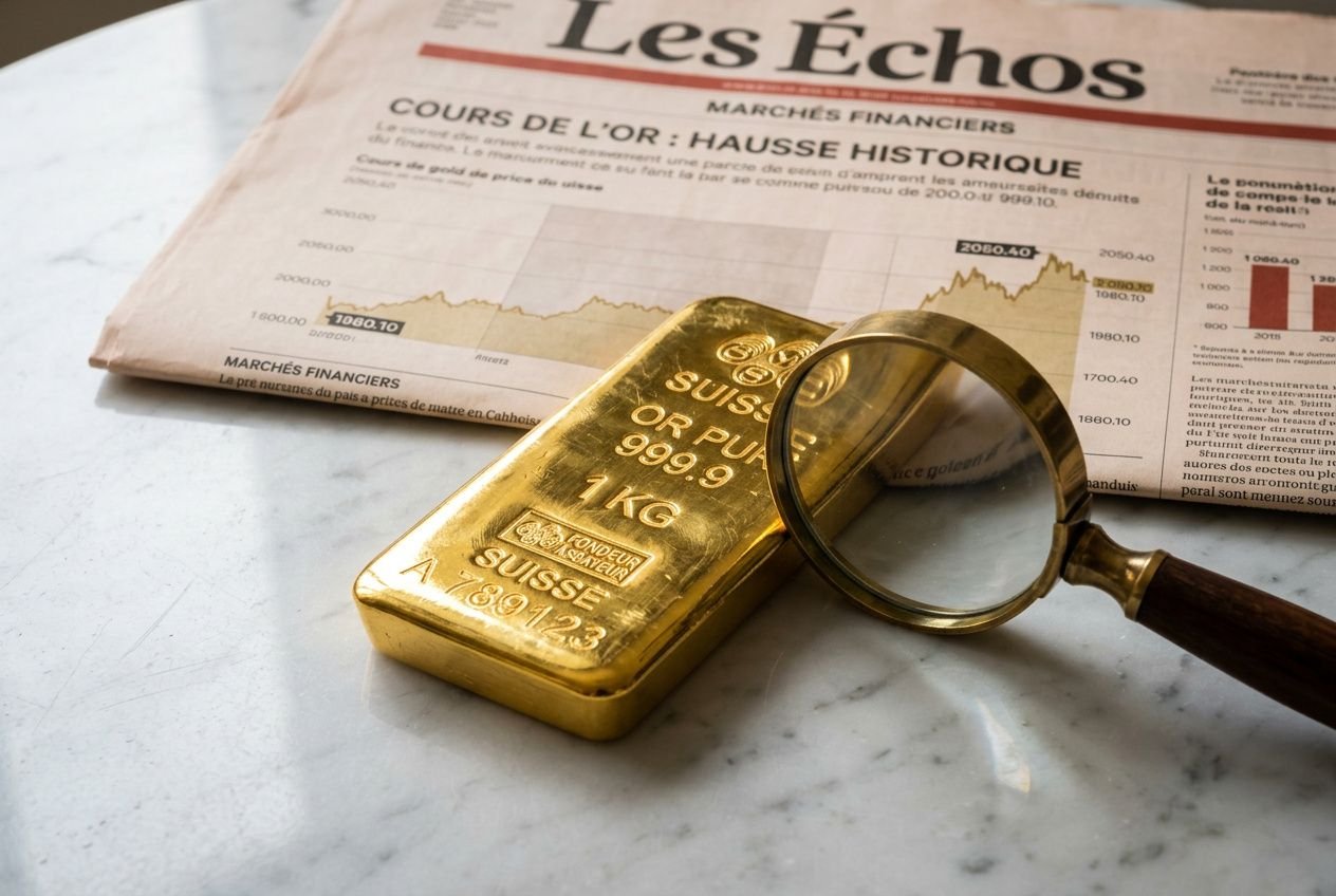 Lingot d'or et cours financiers