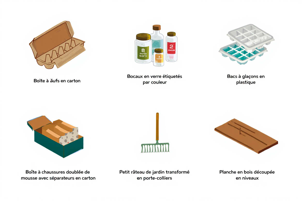 Solutions DIY de rangement pour bijoux en perles