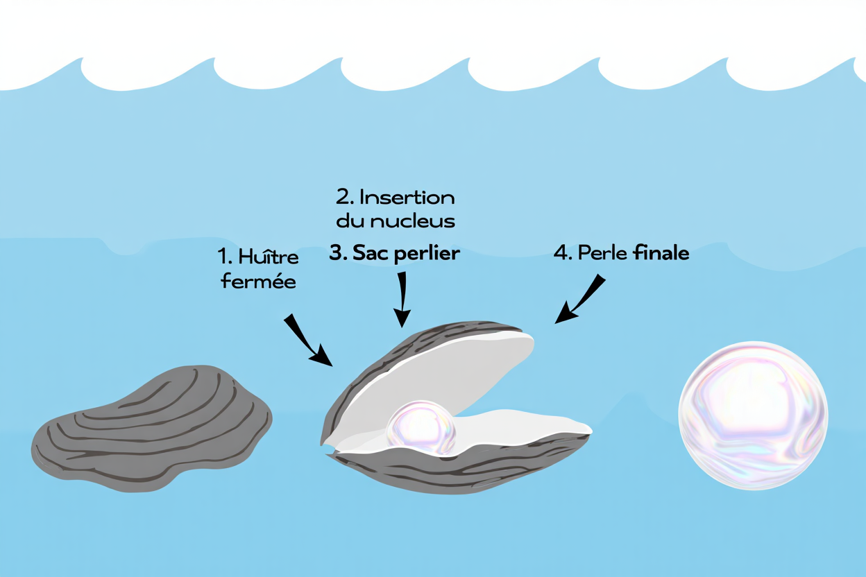 Élevage de perles de culture : l'insertion du noyau expliquée